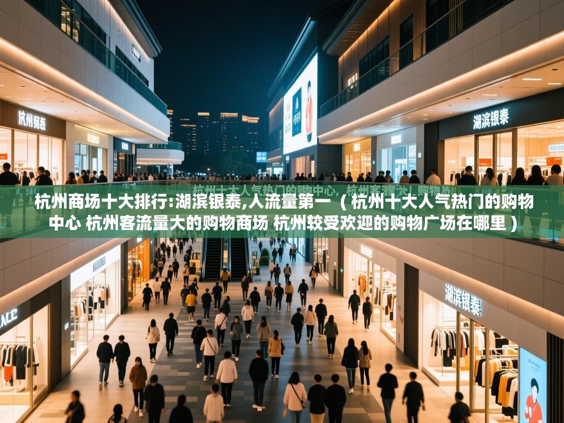  杭州商场十大排行:湖滨银泰,人流量第一  ( 杭州十大人气热门的购物中心 杭州客流量大的购物商场 杭州较受欢迎的购物广场在哪里 )
