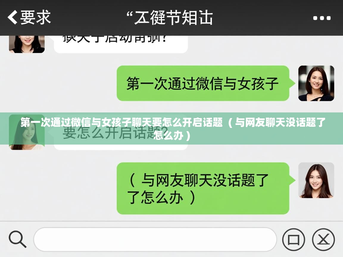  第一次通过微信与女孩子聊天要怎么开启话题  ( 与网友聊天没话题了怎么办 )