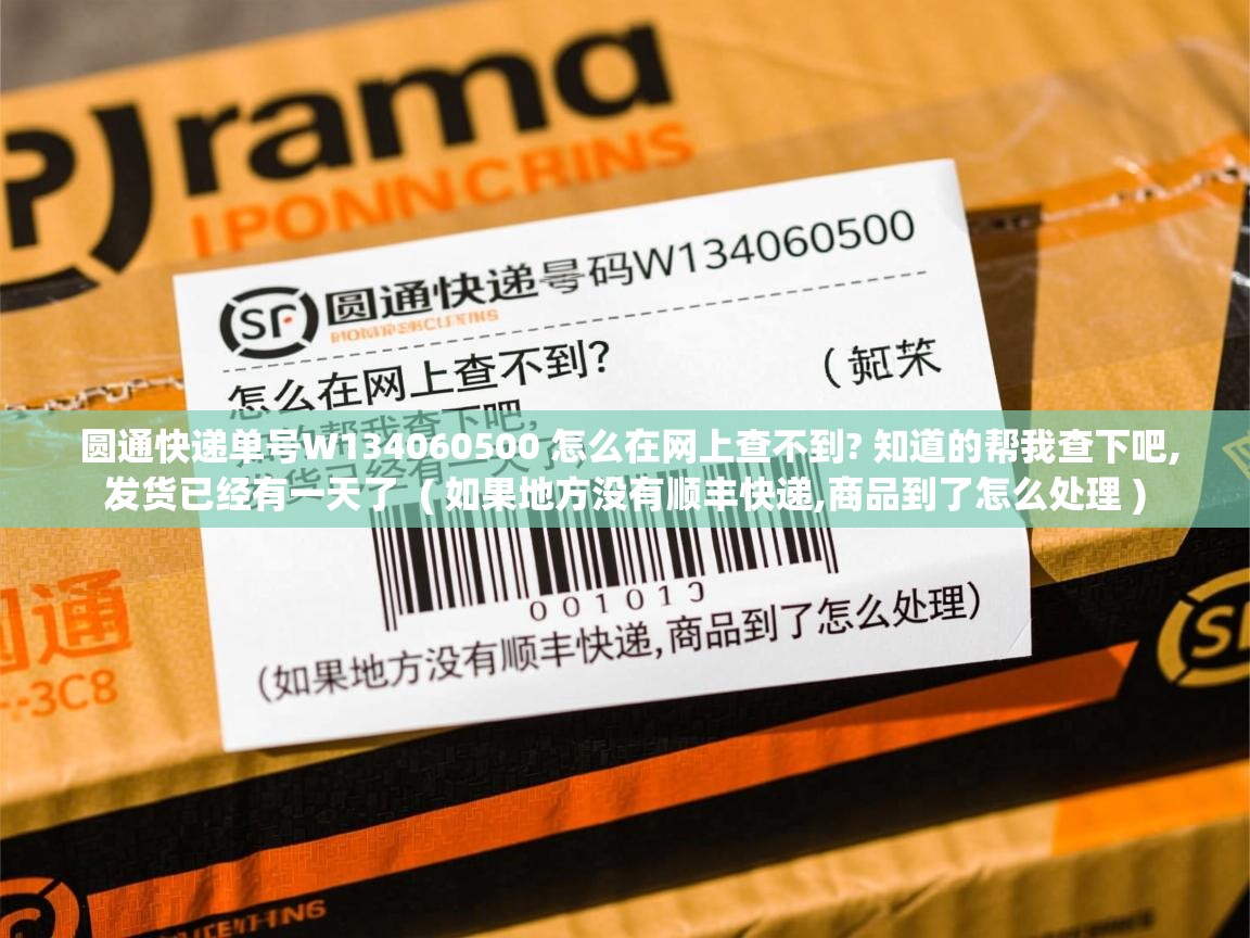  圆通快递单号W134060500 怎么在网上查不到? 知道的帮我查下吧,发货已经有一天了  ( 如果地方没有顺丰快递,商品到了怎么处理 )