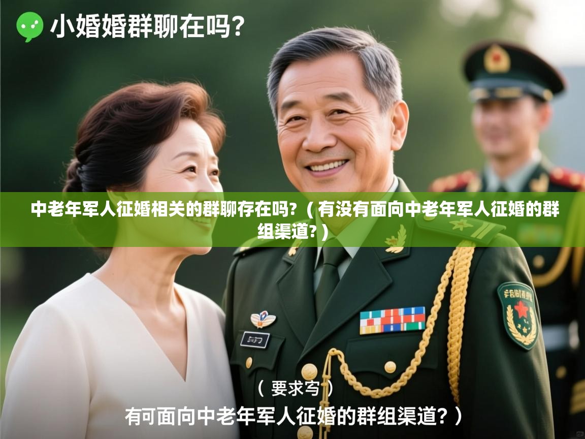  中老年军人征婚相关的群聊存在吗?  ( 有没有面向中老年军人征婚的群组渠道? )