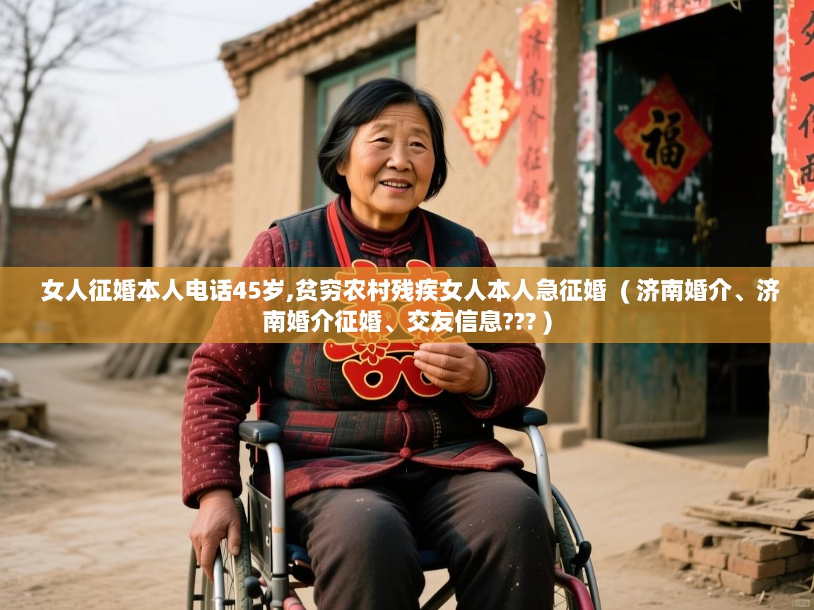 女人征婚本人电话45岁,贫穷农村残疾女人本人急征婚  ( 济南婚介、济南婚介征婚、交友信息??? )