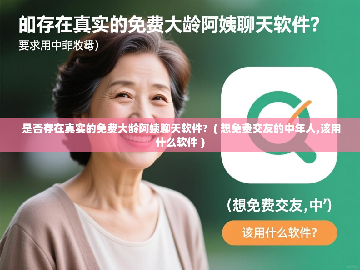 是否存在真实的免费大龄阿姨聊天软件?  ( 想免费交友的中年人,该用什么软件 )
