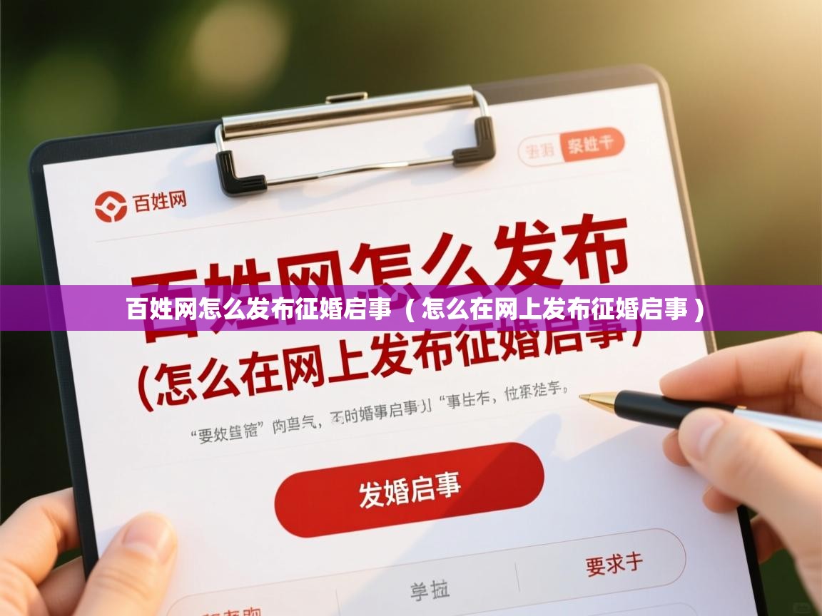  百姓网怎么发布征婚启事  ( 怎么在网上发布征婚启事 )