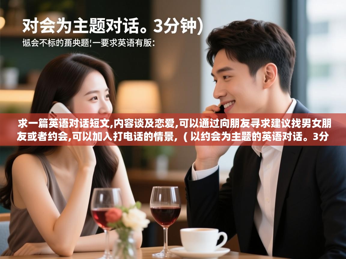  求一篇英语对话短文,内容谈及恋爱,可以通过向朋友寻求建议找男女朋友或者约会,可以加入打电话的情景,  ( 以约会为主题的英语对话。3分钟 )