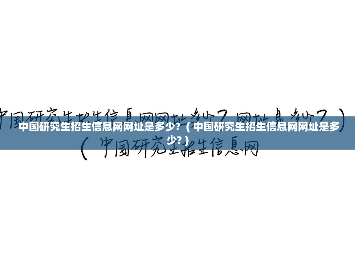  中国研究生招生信息网网址是多少?  ( 中国研究生招生信息网网址是多少? )