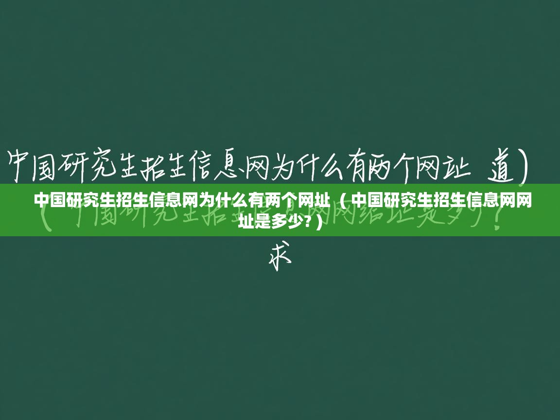  中国研究生招生信息网为什么有两个网址  ( 中国研究生招生信息网网址是多少? )