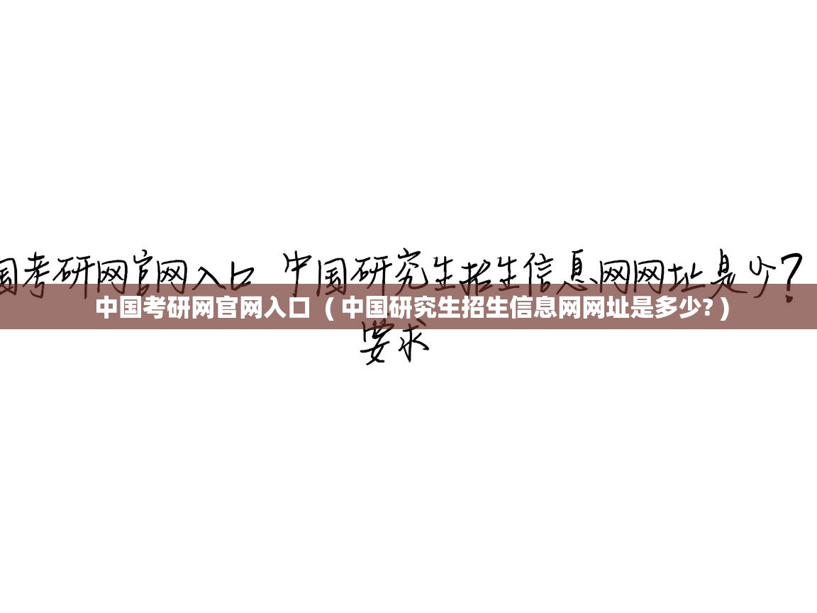  中国考研网官网入口  ( 中国研究生招生信息网网址是多少? )