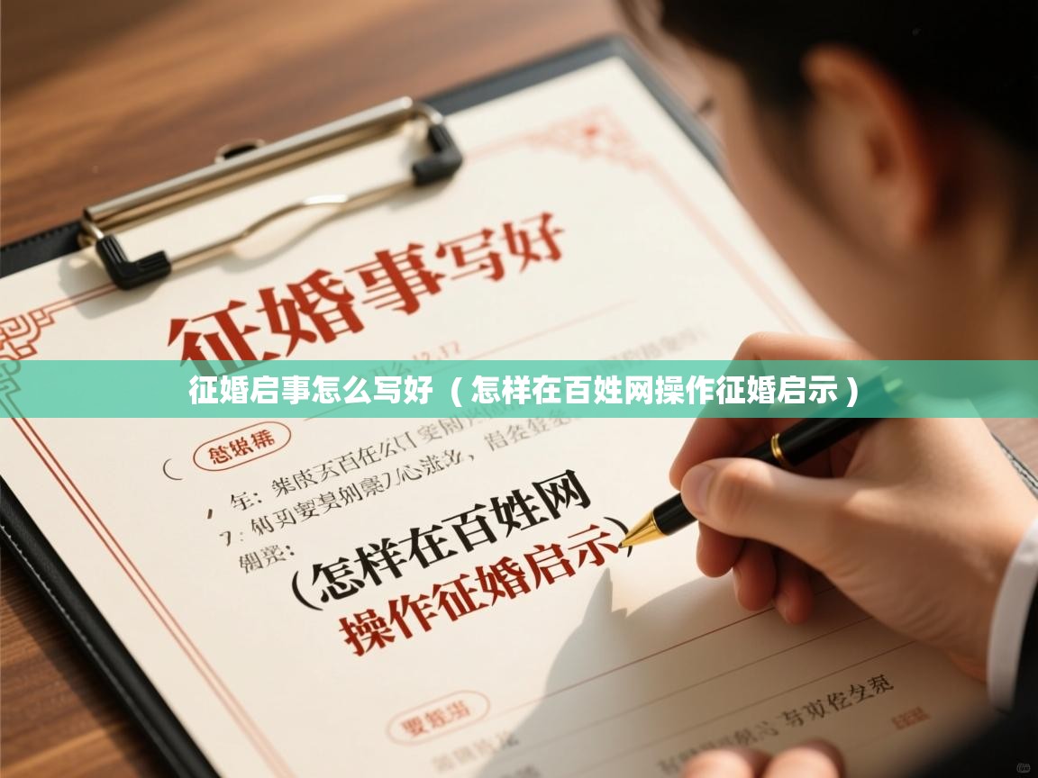 征婚启事怎么写好 ( 怎样在百姓网操作征婚启示 ) 征婚启事怎么写好 ( 怎样在百姓网操作征婚启示 )