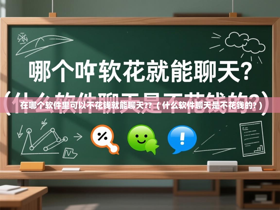  在哪个软件里可以不花钱就能聊天??  ( 什么软件聊天是不花钱的? )
