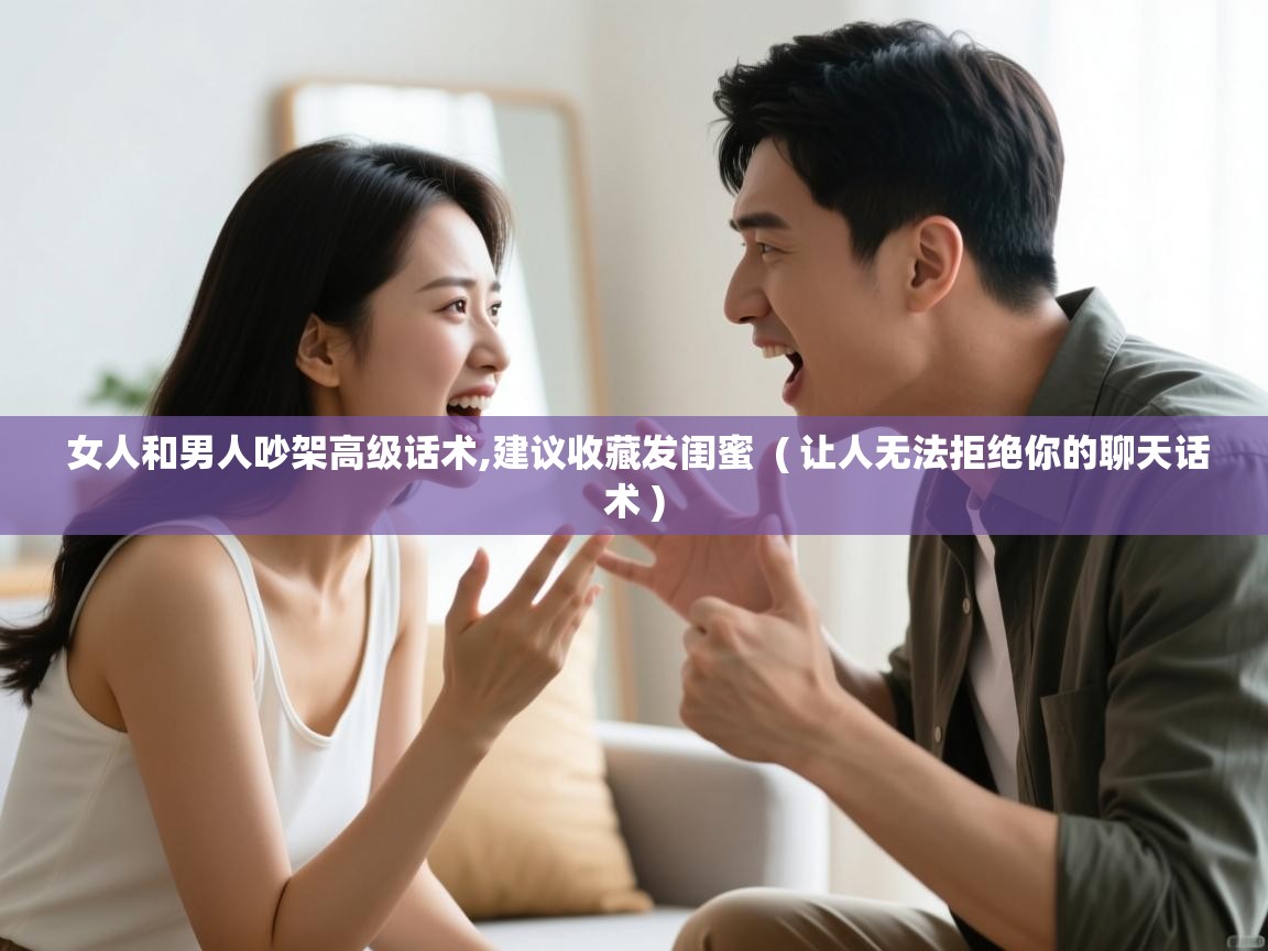  女人和男人吵架高级话术,建议收藏发闺蜜  ( 让人无法拒绝你的聊天话术 )