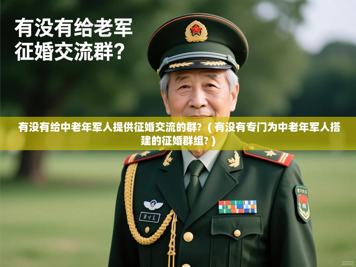  有没有给中老年军人提供征婚交流的群?  ( 有没有专门为中老年军人搭建的征婚群组? )