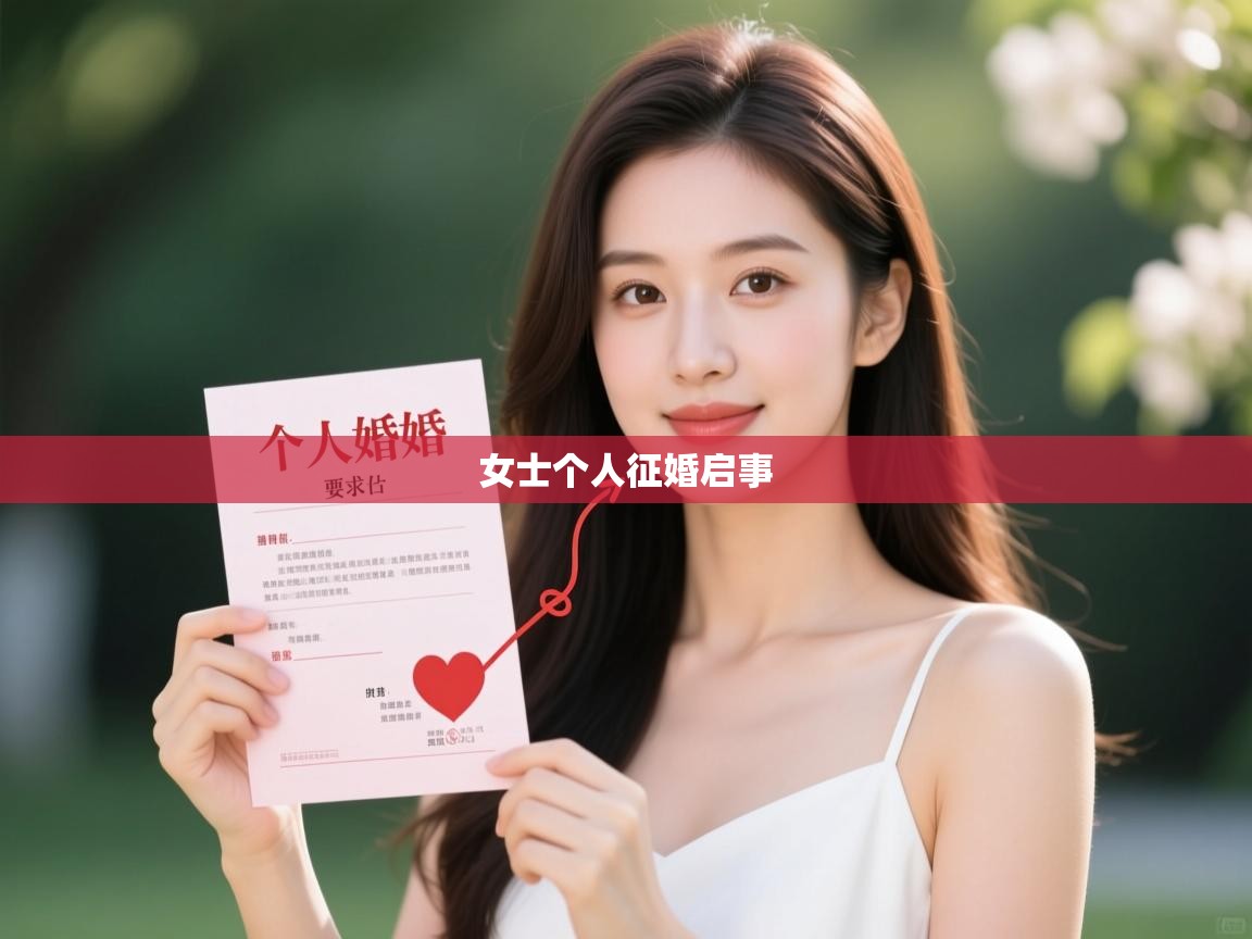  女士个人征婚启事 