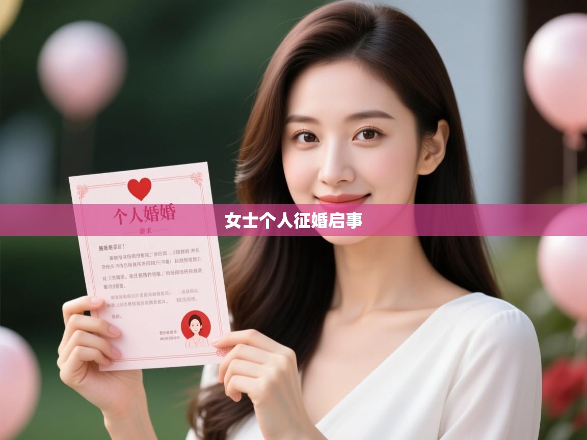  女士个人征婚启事 
