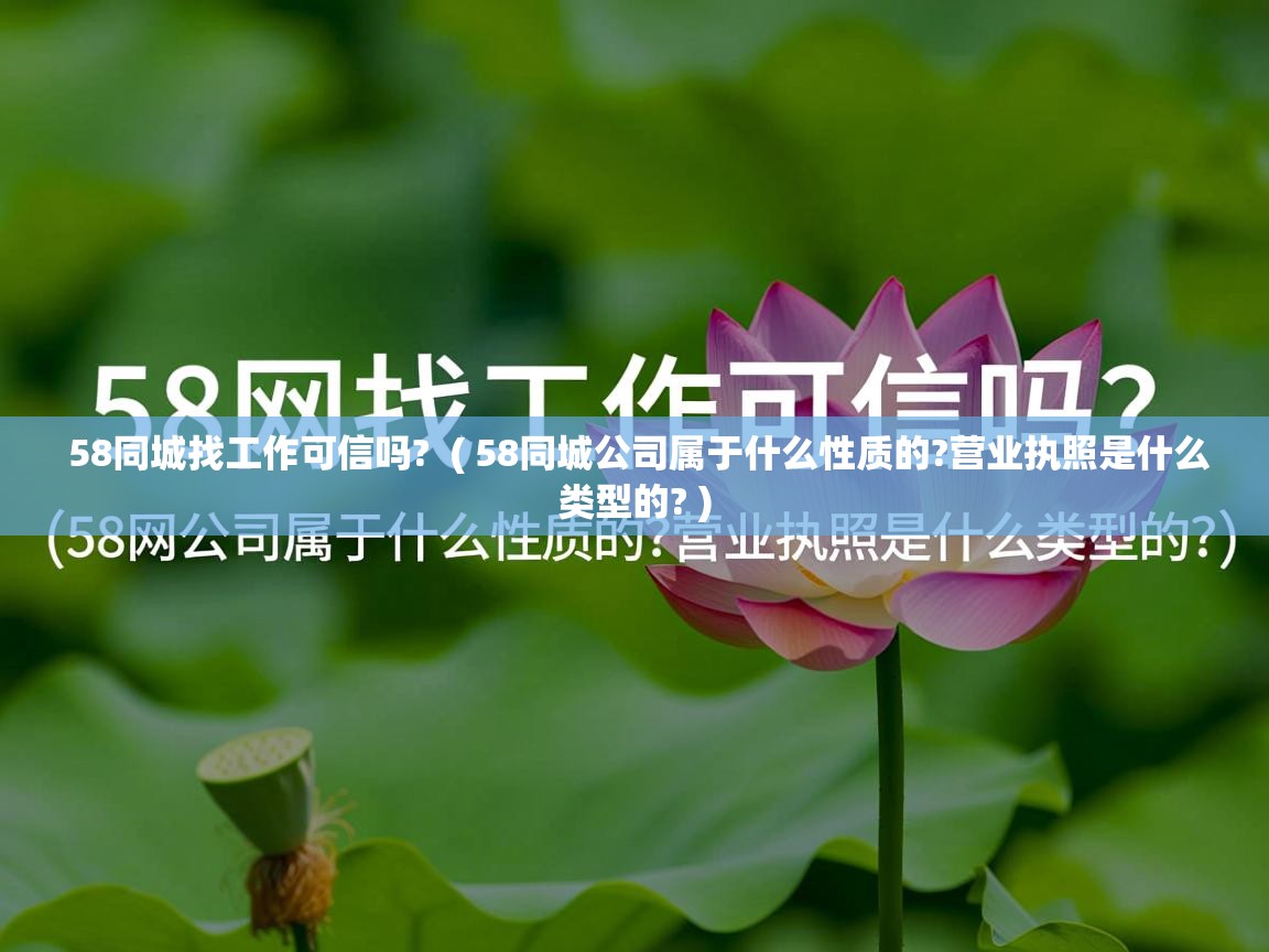  58同城找工作可信吗?  ( 58同城公司属于什么性质的?营业执照是什么类型的? )