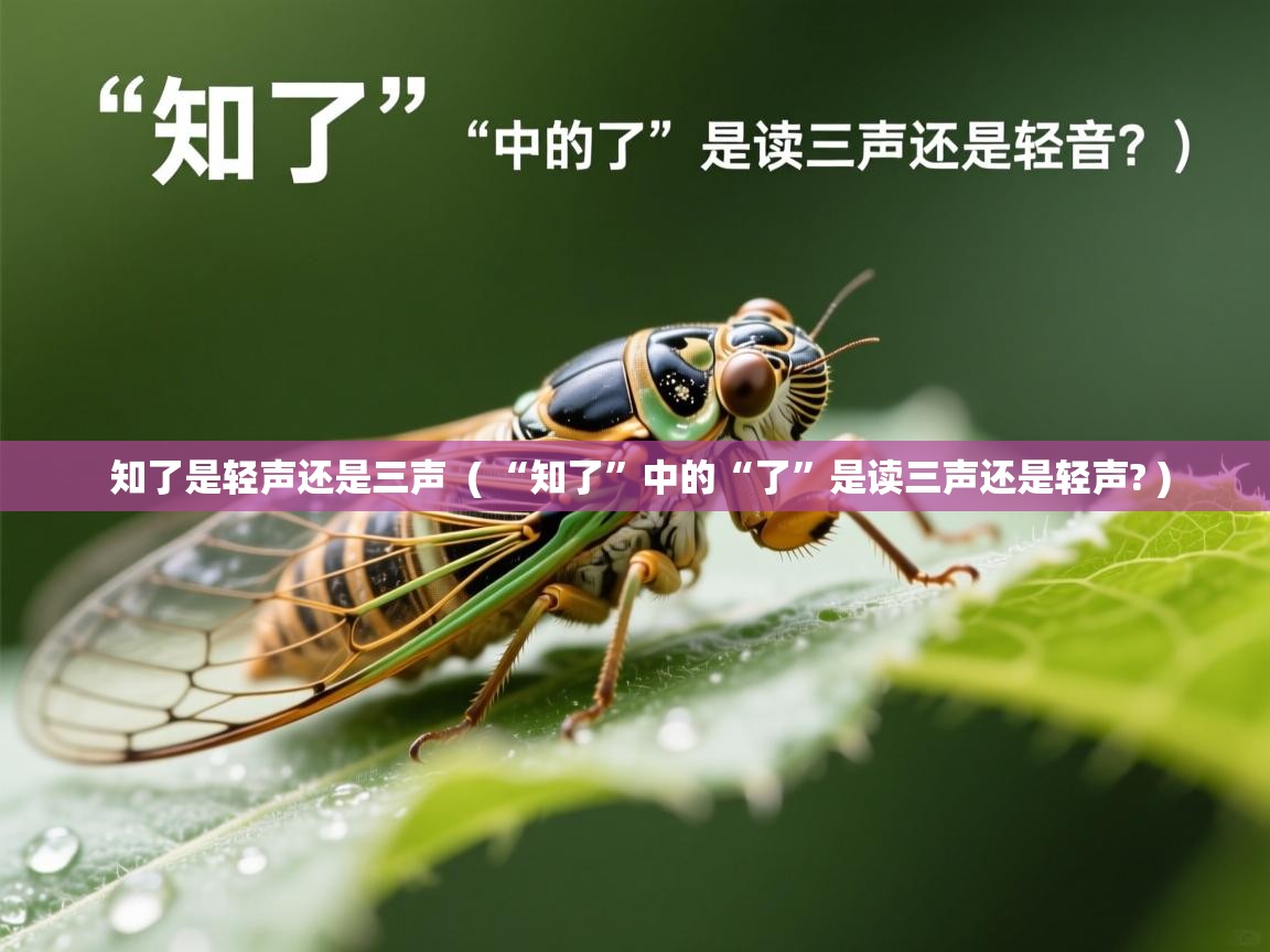  知了是轻声还是三声  ( “知了”中的“了”是读三声还是轻声? )