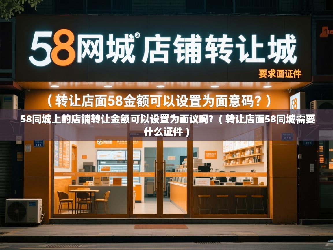 58同城上的店铺转让金额可以设置为面议吗?  ( 转让店面58同城需要什么证件 )