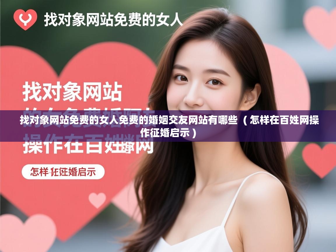  找对象网站免费的女人免费的婚姻交友网站有哪些  ( 怎样在百姓网操作征婚启示 )