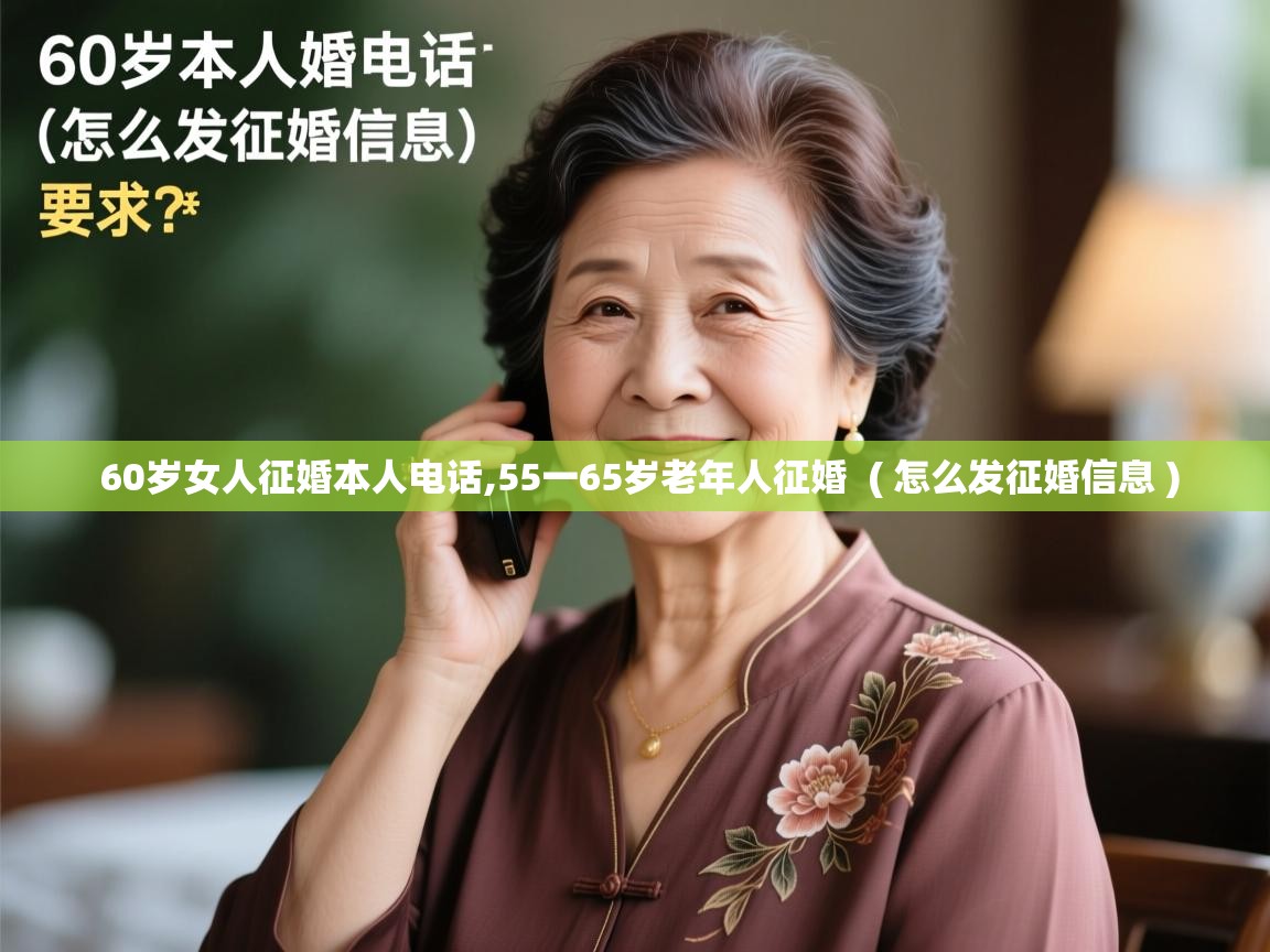 60岁女人征婚本人电话,55一65岁老年人征婚 ( 怎么发征婚信息 ) 60岁女人征婚本人电话,55一65岁老年人征婚 ( 怎么发征婚信息 )