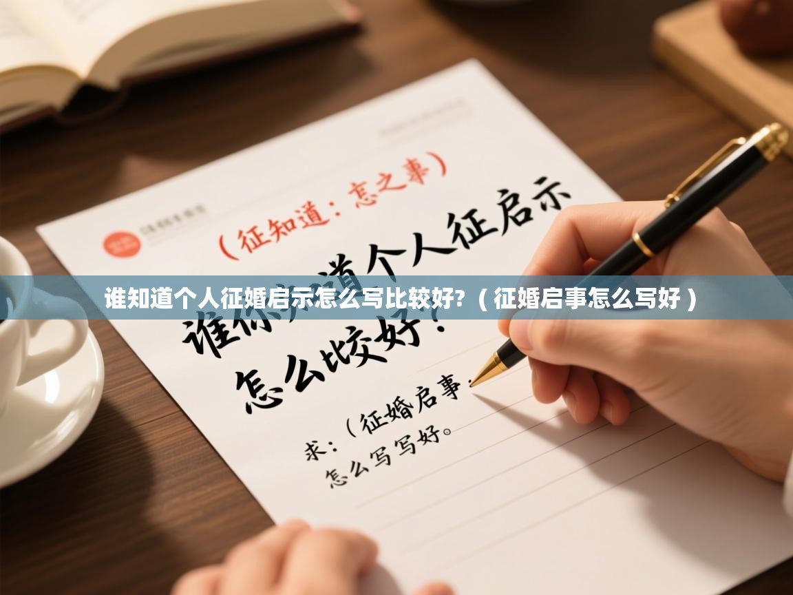  谁知道个人征婚启示怎么写比较好?  ( 征婚启事怎么写好 )