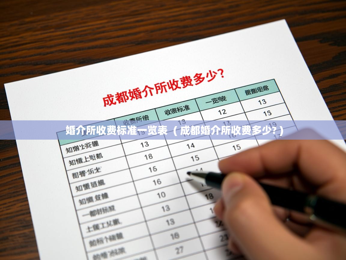  婚介所收费标准一览表  ( 成都婚介所收费多少? )