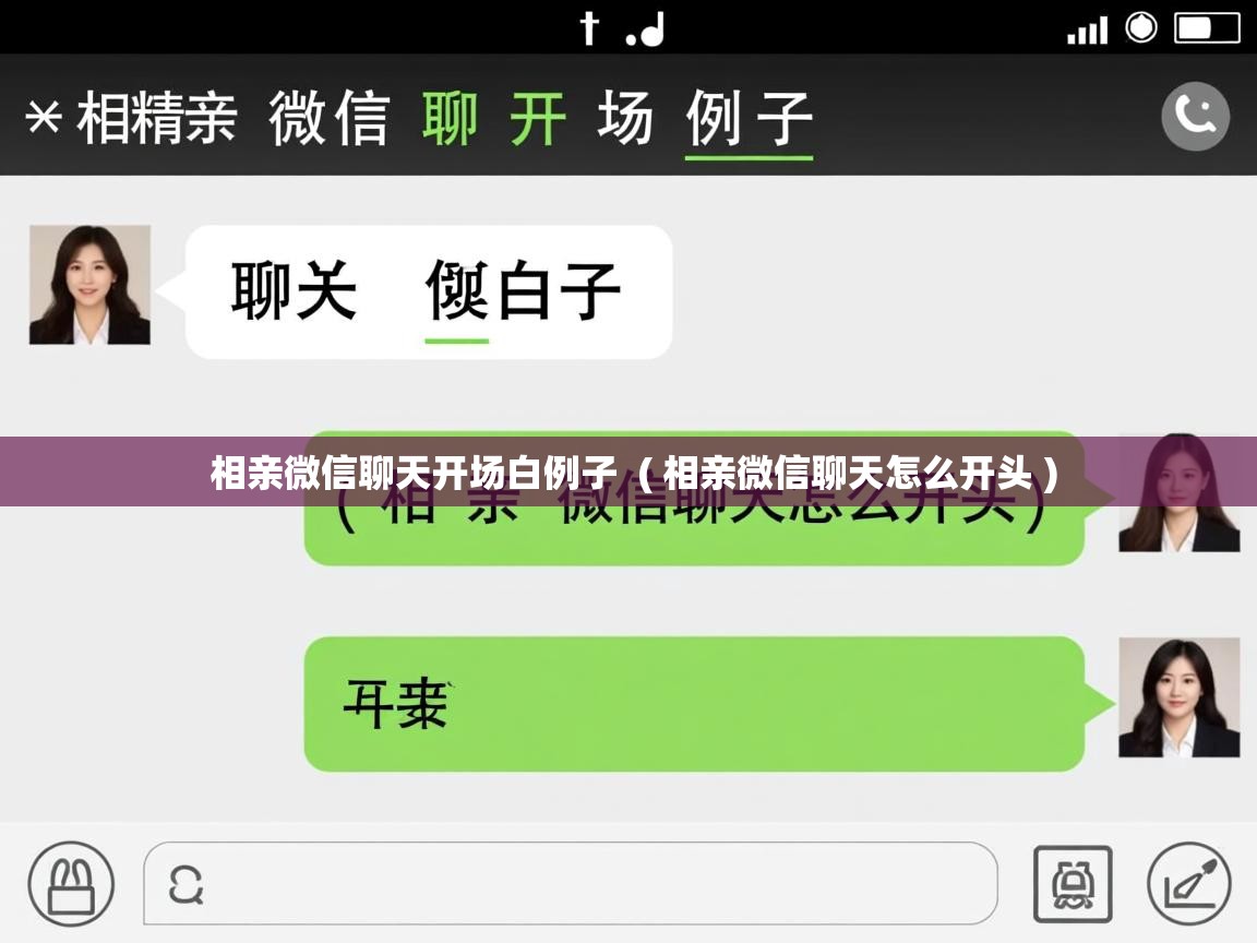  相亲微信聊天开场白例子  ( 相亲微信聊天怎么开头 )