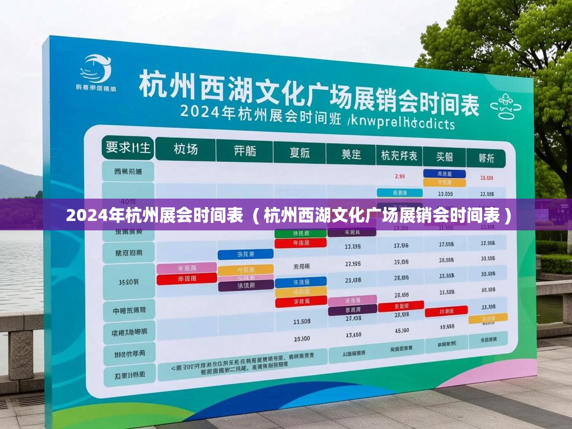  2024年杭州展会时间表  ( 杭州西湖文化广场展销会时间表 )