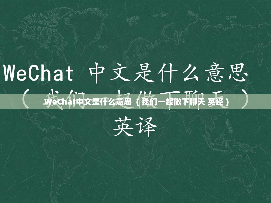  WeChat中文是什么意思  ( 我们一起做下聊天 英译 )