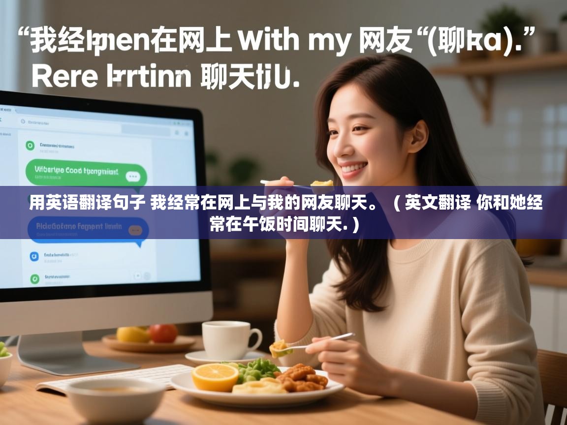  用英语翻译句子 我经常在网上与我的网友聊天。  ( 英文翻译 你和她经常在午饭时间聊天. )