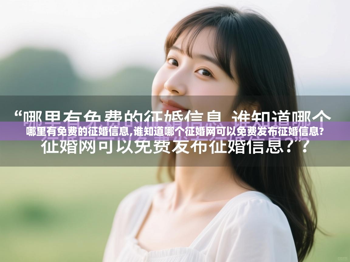  哪里有免费的征婚信息,谁知道哪个征婚网可以免费发布征婚信息? 