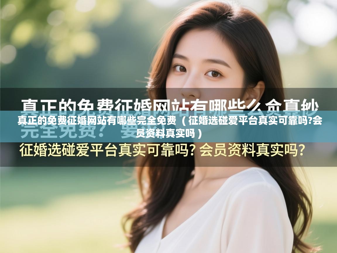  真正的免费征婚网站有哪些完全免费  ( 征婚选碰爱平台真实可靠吗?会员资料真实吗 )