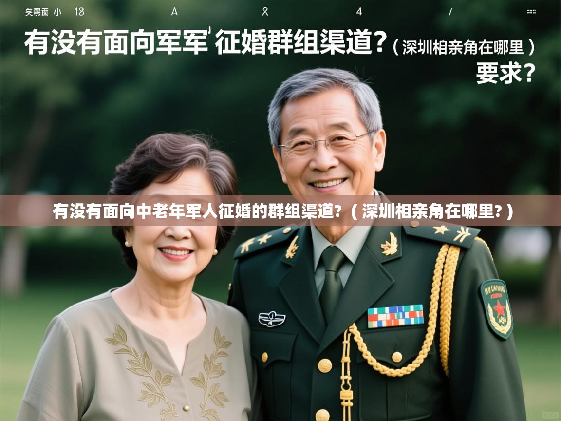  有没有面向中老年军人征婚的群组渠道?  ( 深圳相亲角在哪里? )
