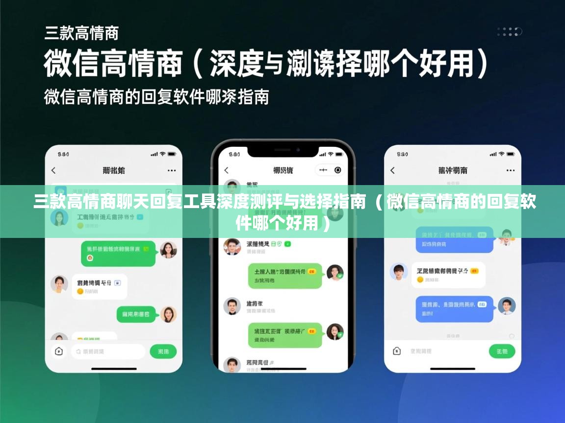 三款高情商聊天回复工具深度测评与选择指南 ( 微信高情商的回复软件哪个好用 ) 三款高情商聊天回复工具深度测评与选择指南 ( 微信高情商的回复软件哪个好用 )