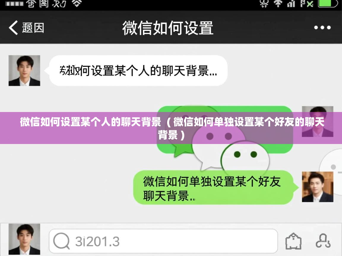  微信如何设置某个人的聊天背景  ( 微信如何单独设置某个好友的聊天背景 )