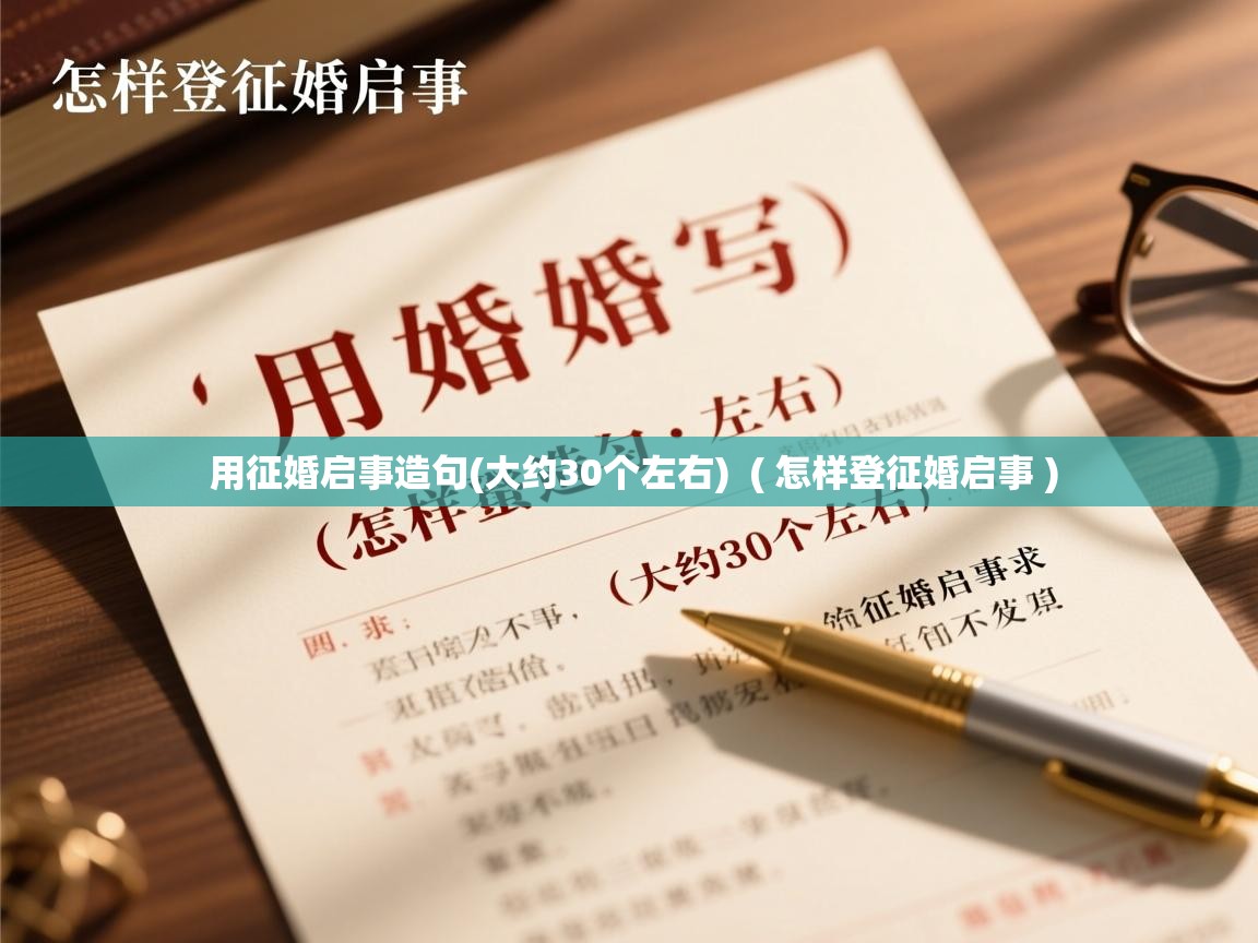 用征婚启事造句(大约30个左右) ( 怎样登征婚启事 ) 用征婚启事造句(大约30个左右) ( 怎样登征婚启事 )