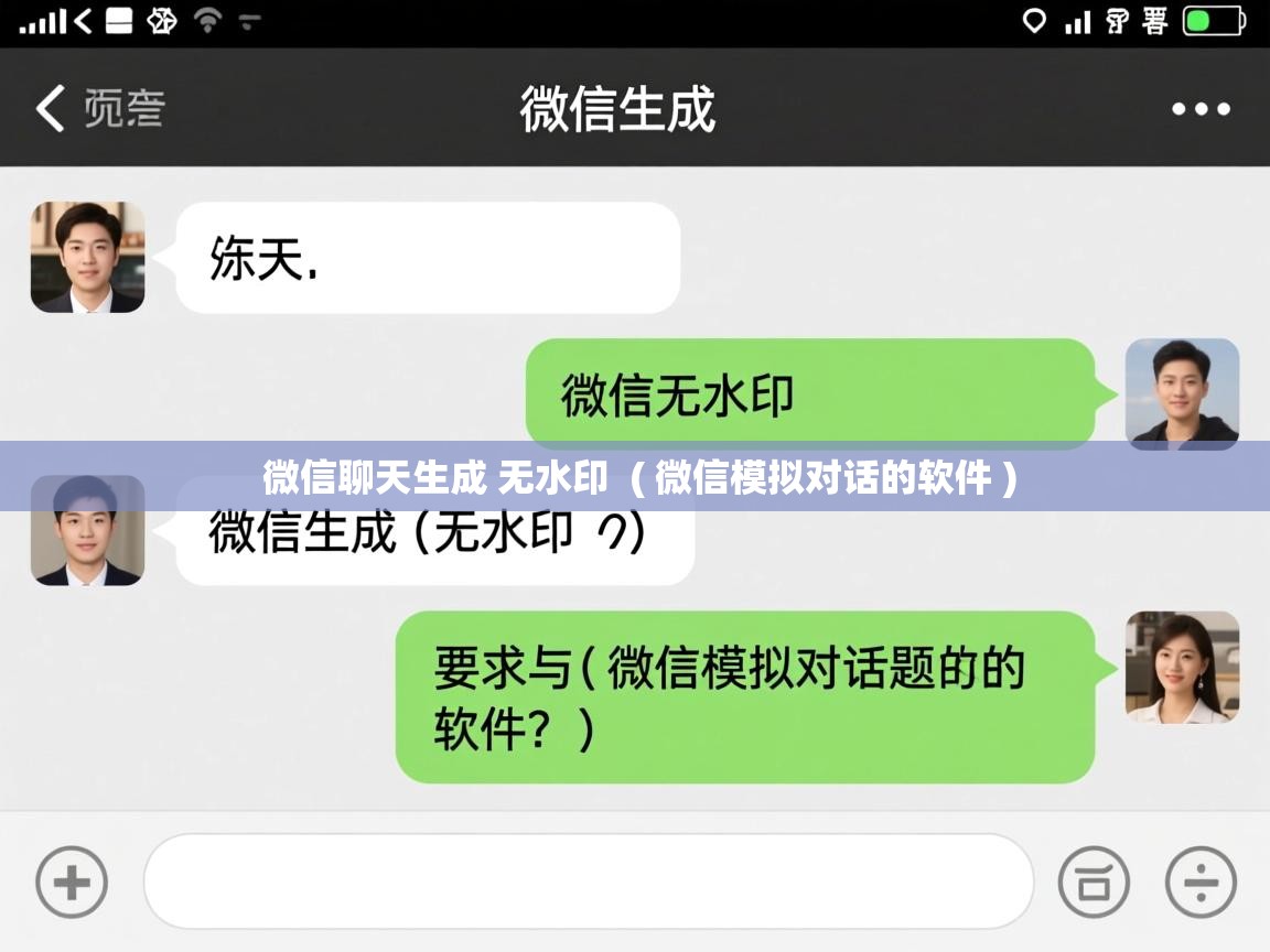  微信聊天生成 无水印  ( 微信模拟对话的软件 )