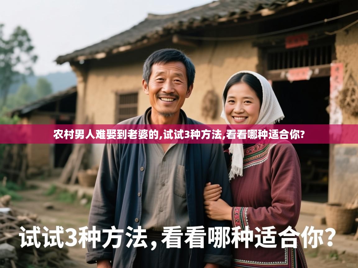  农村男人难娶到老婆的,试试3种方法,看看哪种适合你? 