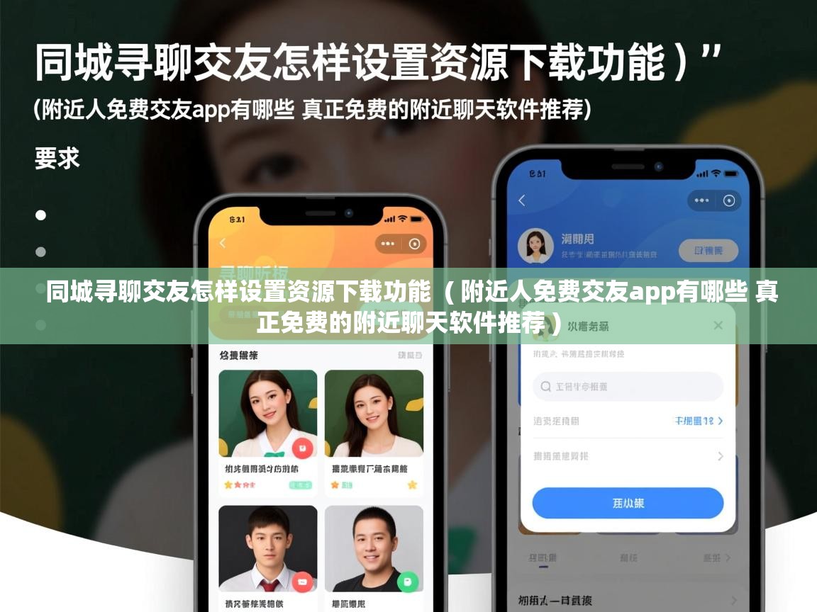  同城寻聊交友怎样设置资源下载功能  ( 附近人免费交友app有哪些 真正免费的附近聊天软件推荐 )