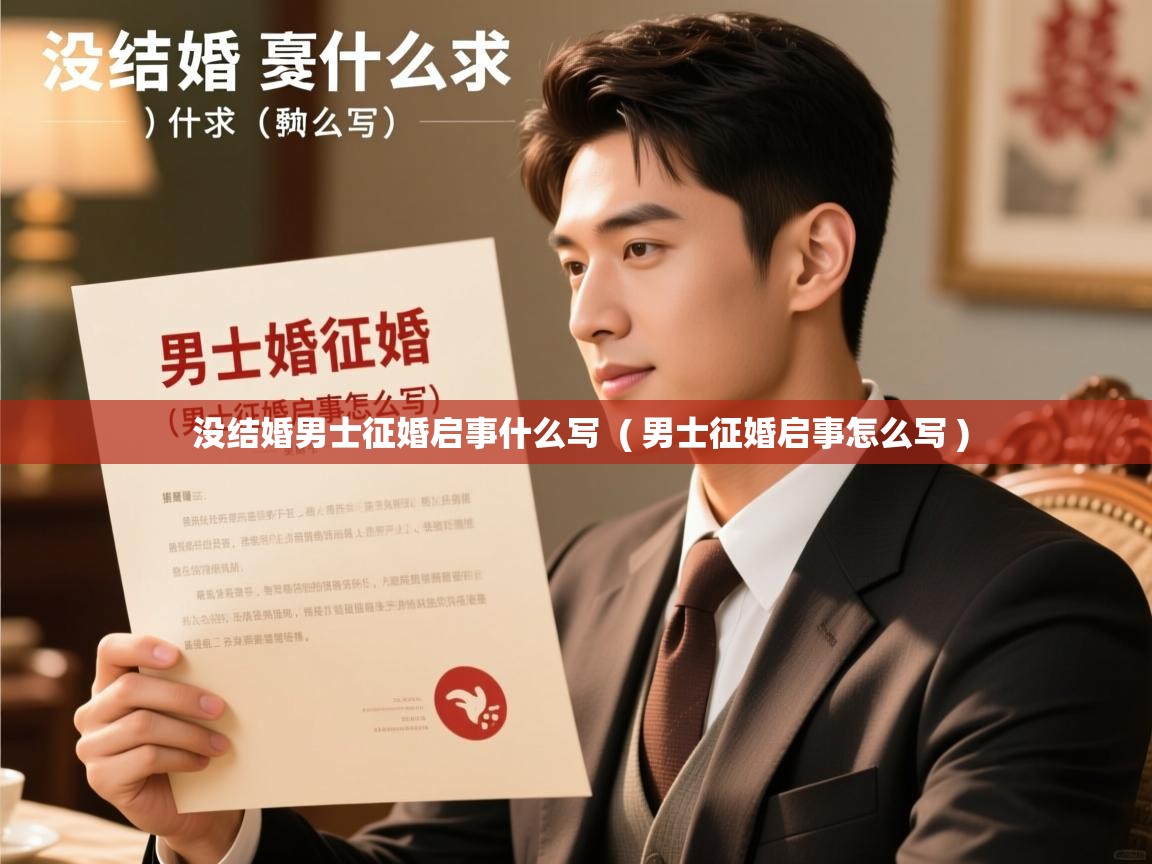  没结婚男士征婚启事什么写  ( 男士征婚启事怎么写 )