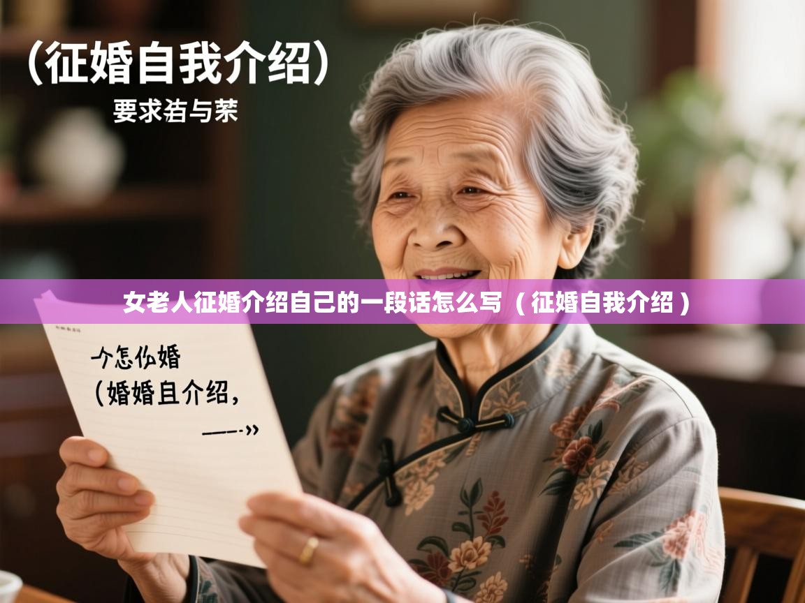  女老人征婚介绍自己的一段话怎么写  ( 征婚自我介绍 )