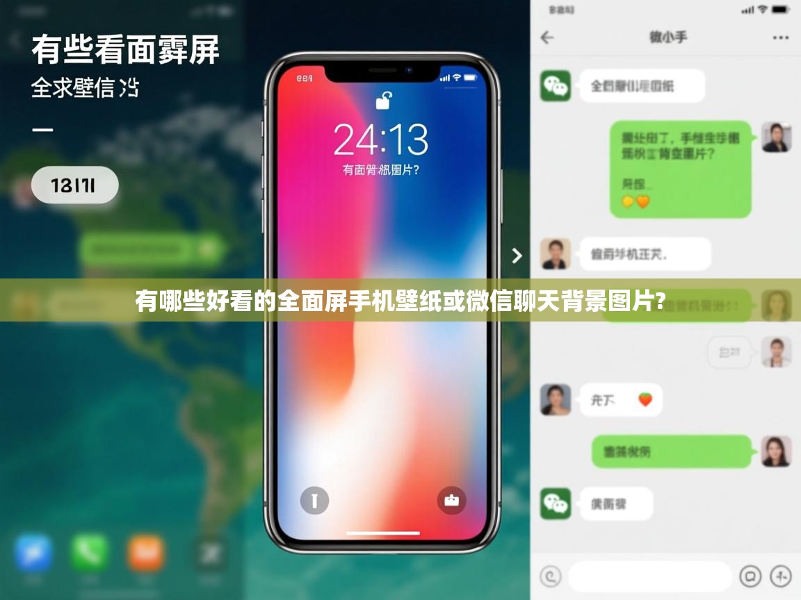  有哪些好看的全面屏手机壁纸或微信聊天背景图片? 