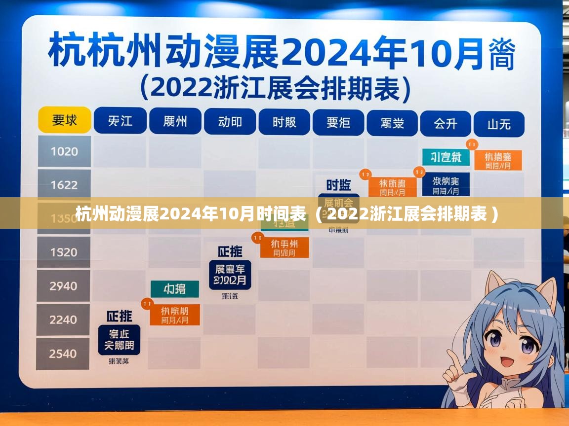 杭州动漫展2024年10月时间表 ( 2022浙江展会排期表 ) 杭州动漫展2024年10月时间表 ( 2022浙江展会排期表 )