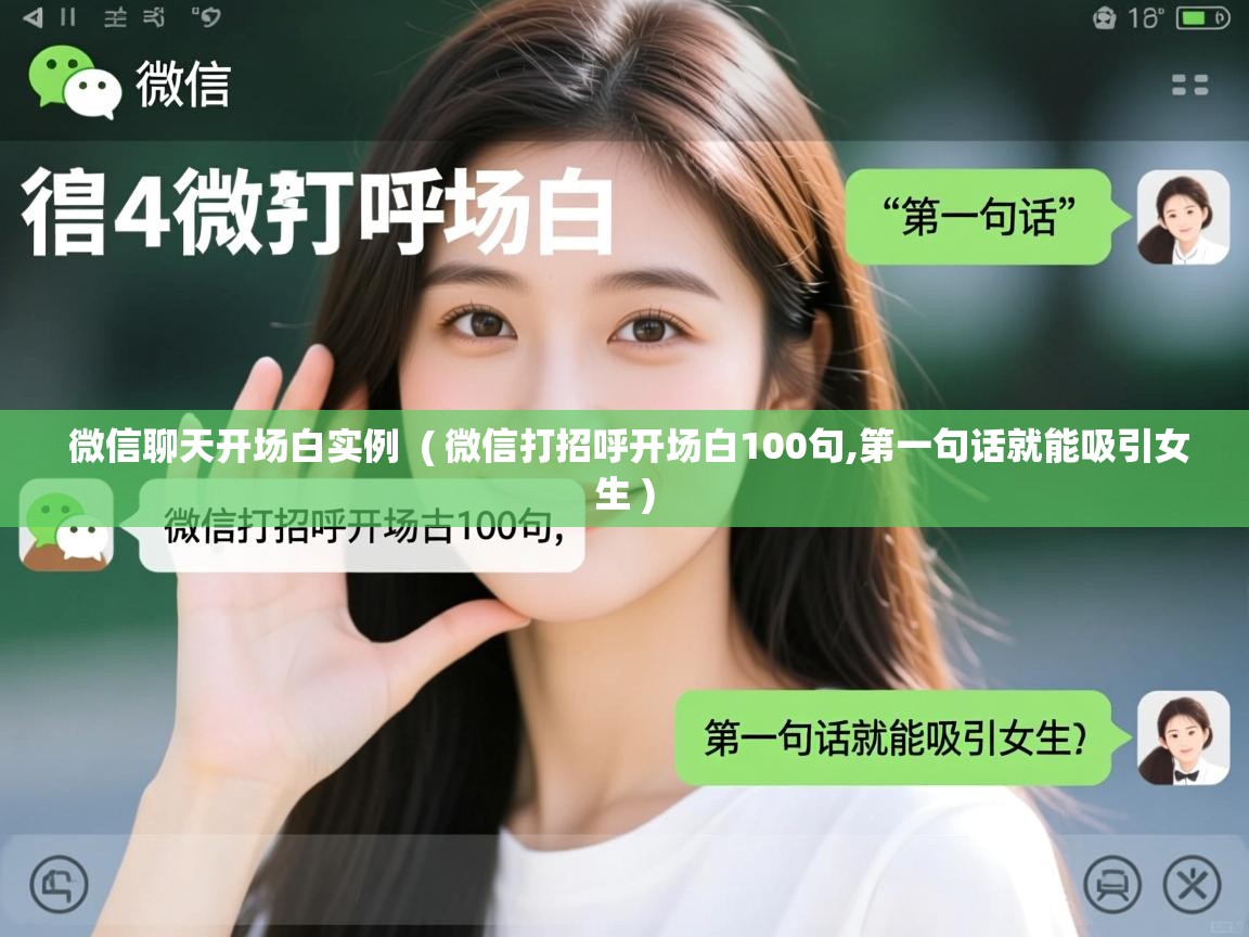  微信聊天开场白实例  ( 微信打招呼开场白100句,第一句话就能吸引女生 )