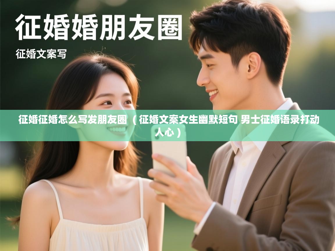  征婚征婚怎么写发朋友圈  ( 征婚文案女生幽默短句 男士征婚语录打动人心 )