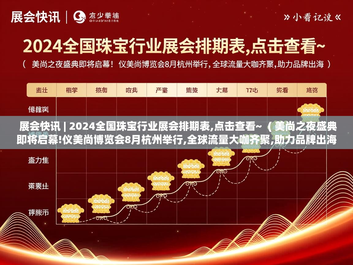  展会快讯 | 2024全国珠宝行业展会排期表,点击查看~  ( 美尚之夜盛典即将启幕!仪美尚博览会8月杭州举行,全球流量大咖齐聚,助力品牌出海 )