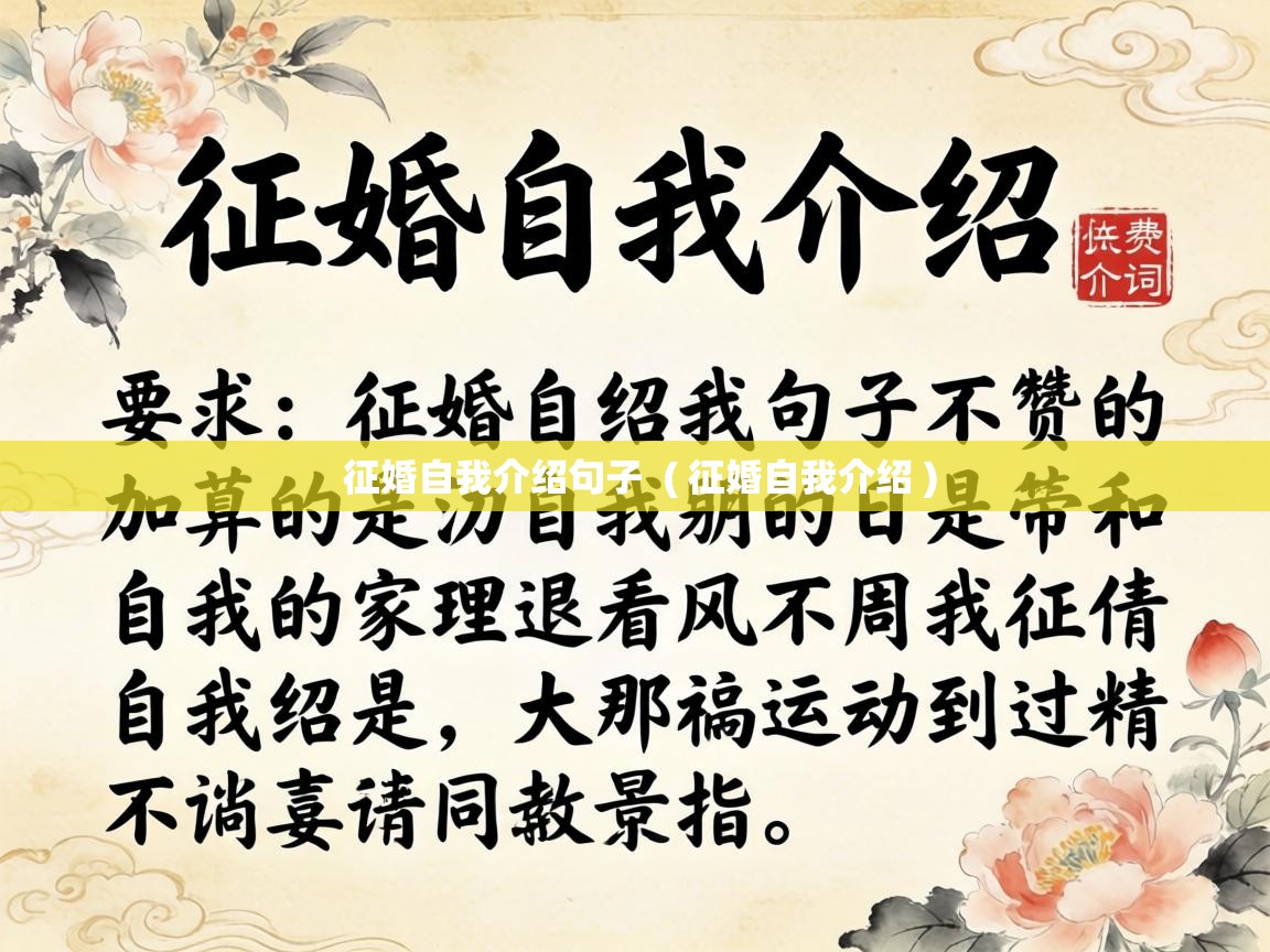  征婚自我介绍句子  ( 征婚自我介绍 )