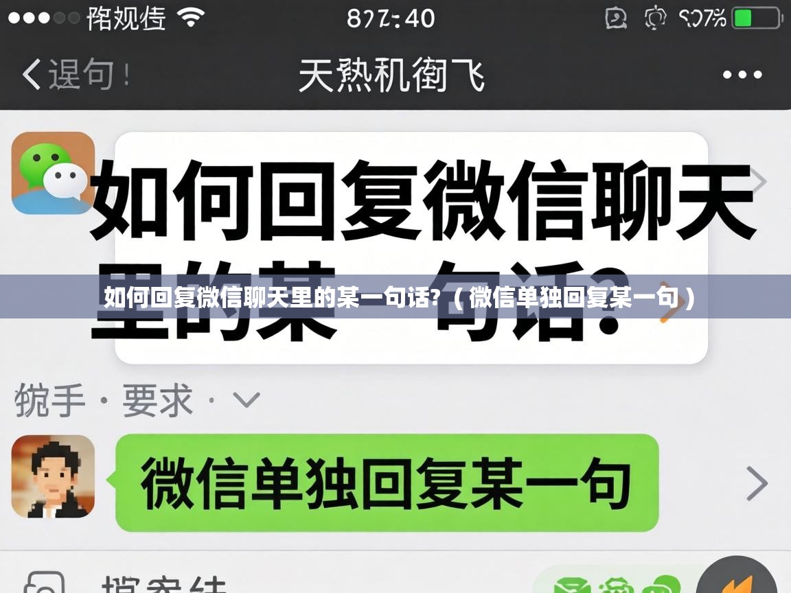  如何回复微信聊天里的某一句话?  ( 微信单独回复某一句 )