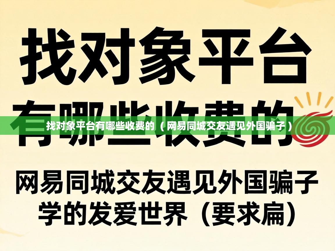 找对象平台有哪些收费的  ( 网易同城交友遇见外国骗子 )