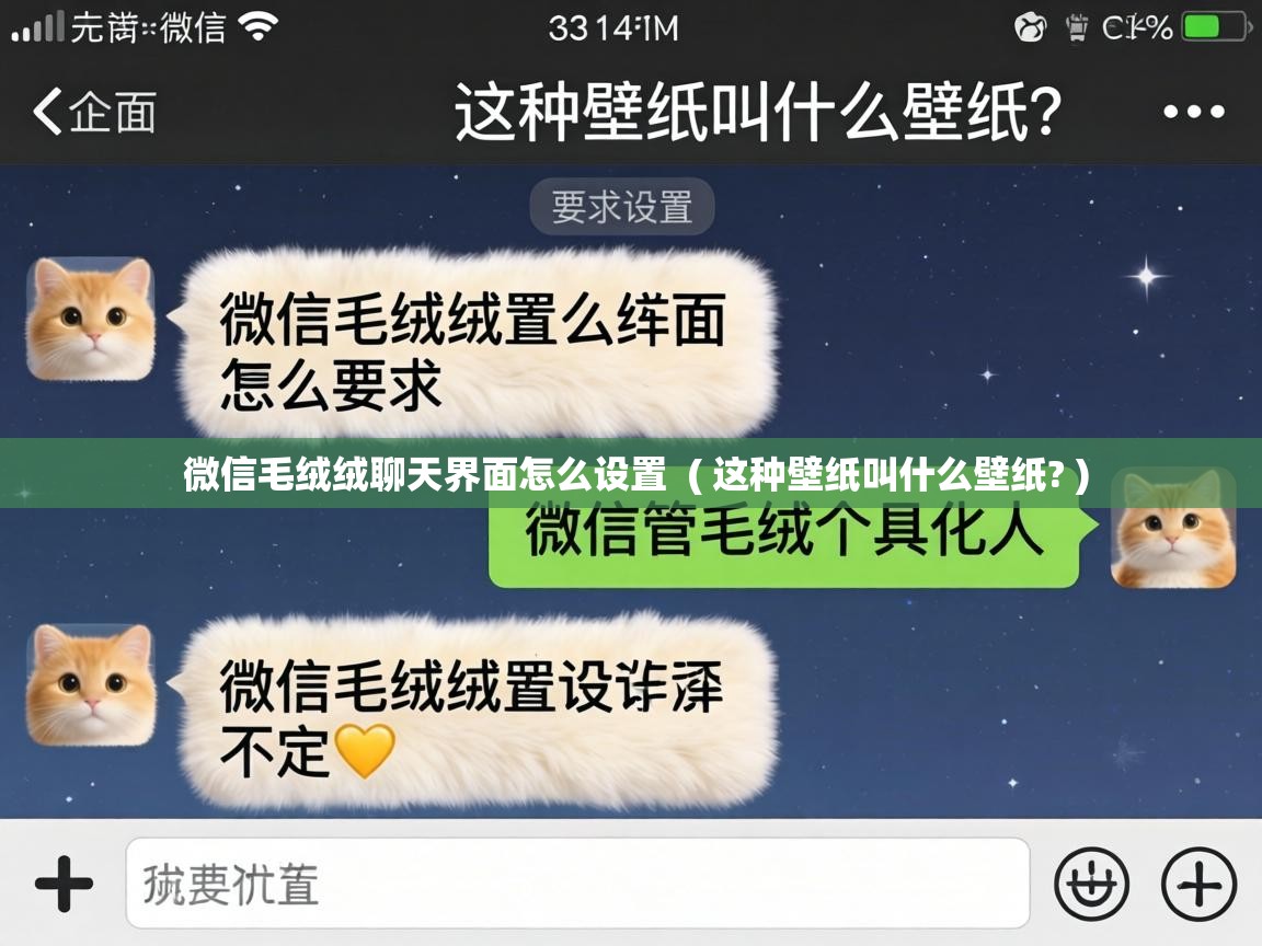  微信毛绒绒聊天界面怎么设置  ( 这种壁纸叫什么壁纸? )