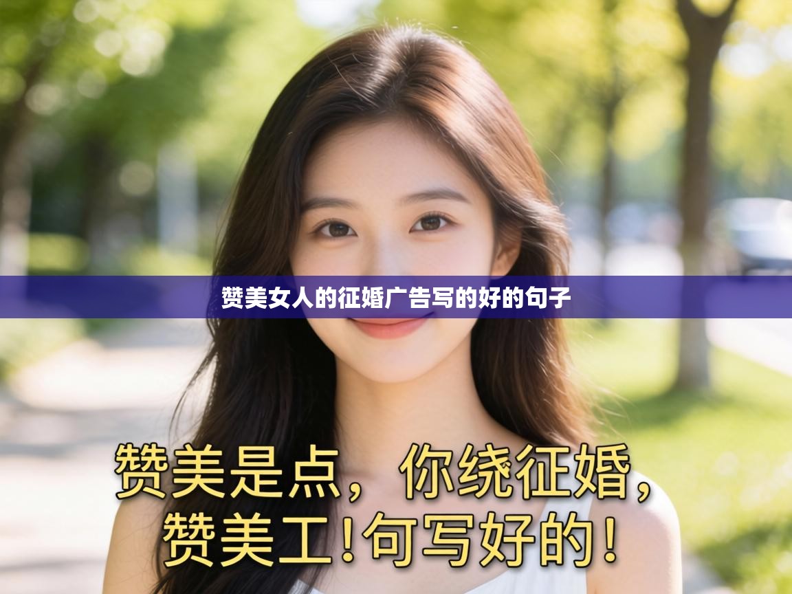  赞美女人的征婚广告写的好的句子 