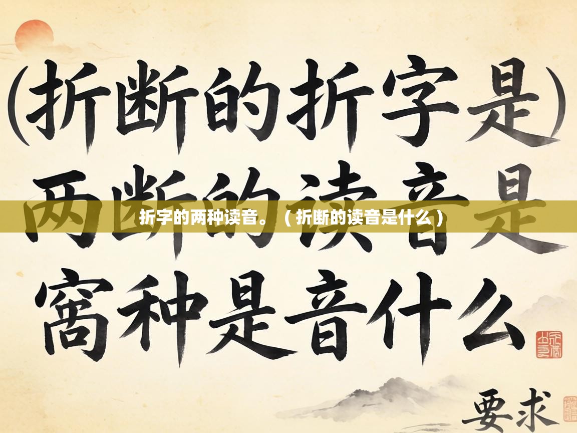  折字的两种读音。  ( 折断的读音是什么 )